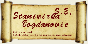Stanimirka Bogdanović vizit kartica